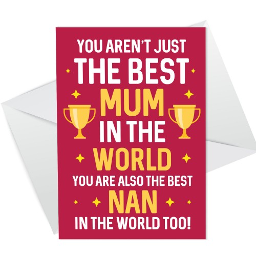 Best Mum Birthday Card For Mum And Nan Novelty Birthday Card