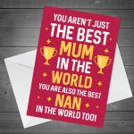 Best Mum Birthday Card For Mum And Nan Novelty Birthday Card
