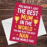 Best Mum Birthday Card For Mum And Nan Novelty Birthday Card