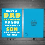 Novelty Fathers Day Card From Son Funny Cheeky Fathers Day 