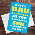 Novelty Fathers Day Card From Son Funny Cheeky Fathers Day 