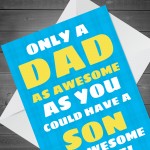 Novelty Fathers Day Card From Son Funny Cheeky Fathers Day 
