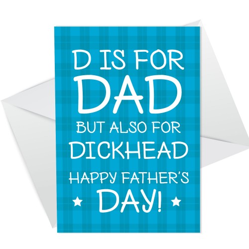 Rude Humour Fathers Day Card Funny Cheeky Fathers Day Card
