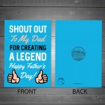 Dad Fathers Day Card Novelty Card For Dad Daddy Father Funny