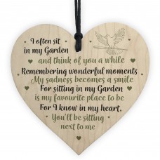 Hanging Memorial Gift For Mum Nan Novelty Garden Shed Signs 