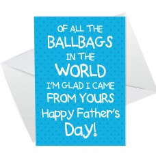 Fathers Day Funny Rude Humour Card For Dad Card For Him