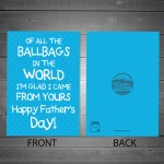 Fathers Day Funny Rude Humour Card For Dad Card For Him