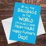 Fathers Day Funny Rude Humour Card For Dad Card For Him