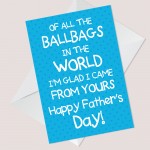 Fathers Day Funny Rude Humour Card For Dad Card For Him
