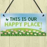 Novelty Garden Signs OUR HAPPY Place Summerhouse Signs