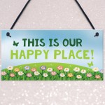 Novelty Garden Signs OUR HAPPY Place Summerhouse Signs