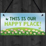 Novelty Garden Signs OUR HAPPY Place Summerhouse Signs