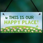 Novelty Garden Signs OUR HAPPY Place Summerhouse Signs