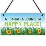 Personalised Garden Signs And Plaque HAPPY PLACE Summerhouse