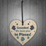 Grandad We Love You Gift Personalised Heart Birthday Fathers Day