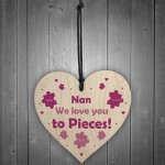 Nan We Love You Gift Personalised Heart Birthday Thank You Gift