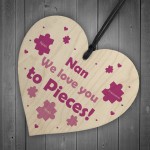 Nan We Love You Gift Personalised Heart Birthday Thank You Gift