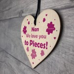Nan We Love You Gift Personalised Heart Birthday Thank You Gift