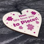 Nan We Love You Gift Personalised Heart Birthday Thank You Gift