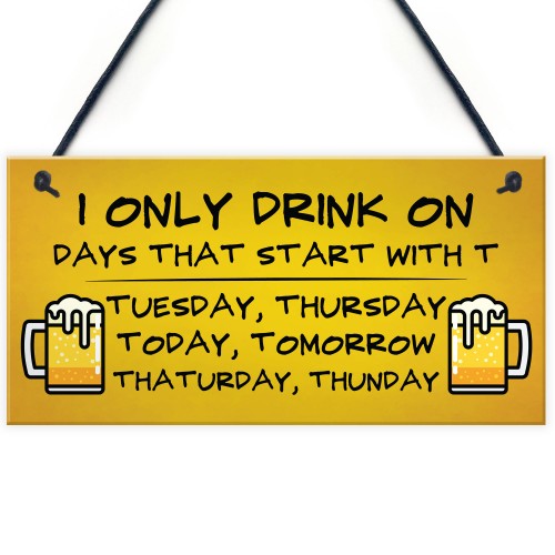 Rude Home Bar Sign Hanging Funny Garden Shed Garage Man Cave