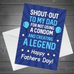 Rude Fathers Day Card Novelty Card For Dad Daddy Cheeky Card