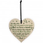 Stepdad Gift For Fathers Day Wood Heart Thank You Gift For Him