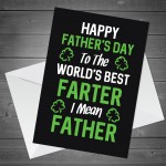 Funny Cheeky Fathers Day Card Novelty Rude Humour Card For Dad