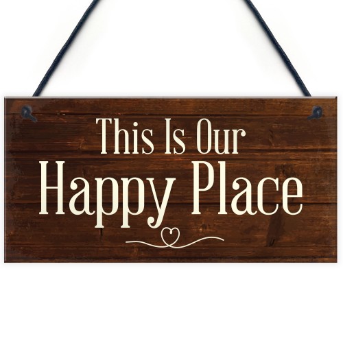 Novelty Garden Signs And Plaques Happy Place Summerhouse