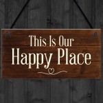 Novelty Garden Signs And Plaques Happy Place Summerhouse