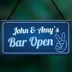 Funny Bar Open Sign Man Cave Home Bar Shed Sign Personalised