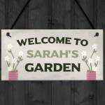 Garden Signs And Plaques Personalised Welcome Sign Garden Shed