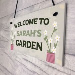 Garden Signs And Plaques Personalised Welcome Sign Garden Shed