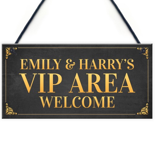 VIP AREA PERSONALISED Home Bar Sign Man Cave Gifts Garden