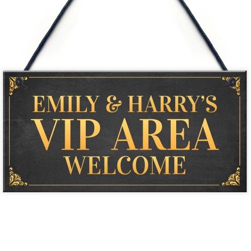 VIP AREA PERSONALISED Home Bar Sign Man Cave Gifts Garden