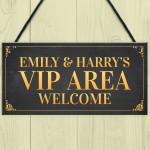 VIP AREA PERSONALISED Home Bar Sign Man Cave Gifts Garden