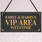 VIP AREA PERSONALISED Home Bar Sign Man Cave Gifts Garden