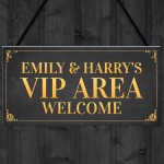 VIP AREA PERSONALISED Home Bar Sign Man Cave Gifts Garden