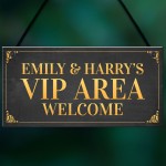 VIP AREA PERSONALISED Home Bar Sign Man Cave Gifts Garden
