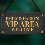 VIP AREA PERSONALISED Home Bar Sign Man Cave Gifts Garden