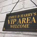 VIP AREA PERSONALISED Home Bar Sign Man Cave Gifts Garden