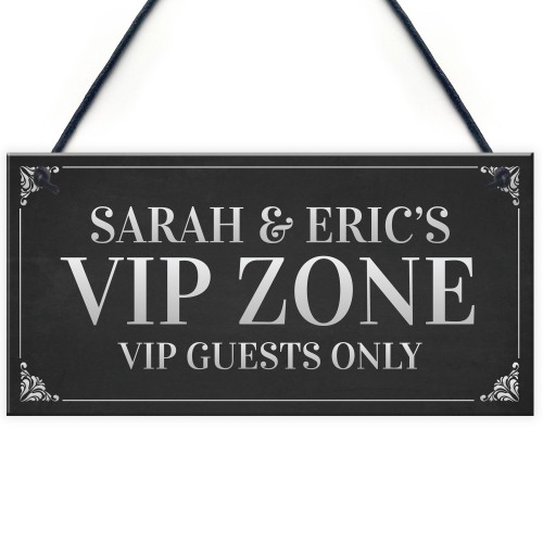 VIP ZONE Personalised Home Bar Man Cave Sign Garden Signs