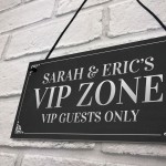 VIP ZONE Personalised Home Bar Man Cave Sign Garden Signs