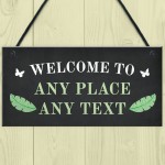 Welcome Sign Personalised Garden Signs And Plaques Summerhouse