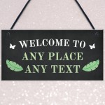 Welcome Sign Personalised Garden Signs And Plaques Summerhouse