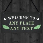 Welcome Sign Personalised Garden Signs And Plaques Summerhouse