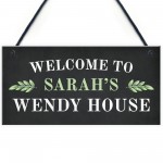 PERSONALISED Summer House Wendy House Hanging Garden Sign