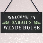 PERSONALISED Summer House Wendy House Hanging Garden Sign