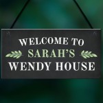 PERSONALISED Summer House Wendy House Hanging Garden Sign