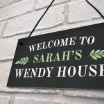 PERSONALISED Summer House Wendy House Hanging Garden Sign