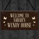 Wendy House Personalised Welcome Sign Hanging Summer House